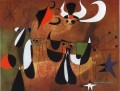 Charaktere in der Nacht Joan Miró
